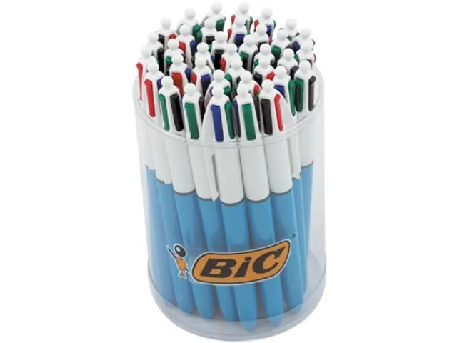 Stylo bille 4 Colours medium assorti tubo de 36 pièces
