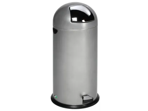 Push & Kick Afvalbak Staalplaat 52 Liter 880x415mm Met Pedaal Zilver