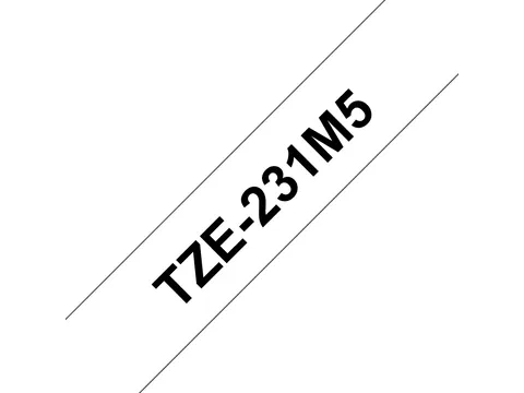 Brother TZE-231M5, Zwart op wit, Zwart, Wit, China, 5 jaar, Brother, 1