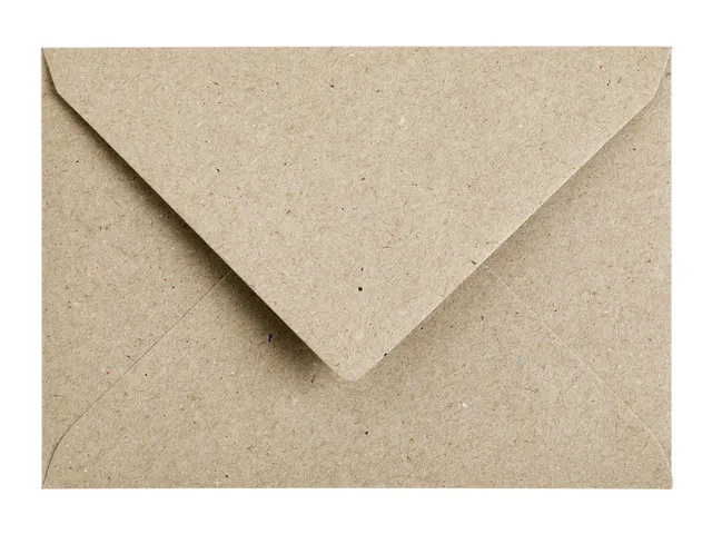 Envelop Papicolor C6 114x162mm Kraft grijs Gegomd