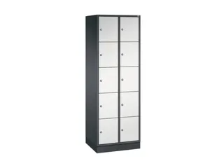 lockerkast,RAL 7021/RAL 7035,HxBxD 1950x620x500mm,2x5vakken,cil.-slot - 2