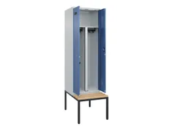 PBM-locker met bank,HxBxD 2120x600x815mm,2vak,vak B 300mm