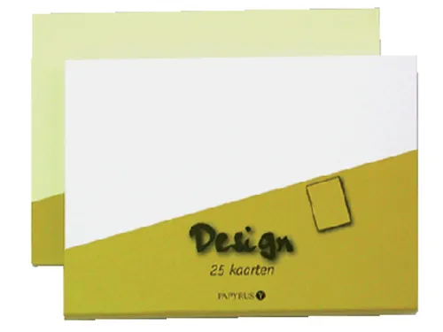 Enkele kaart Papyrus Envelpack Design A6 105x148mm ivoor 894420 25 st