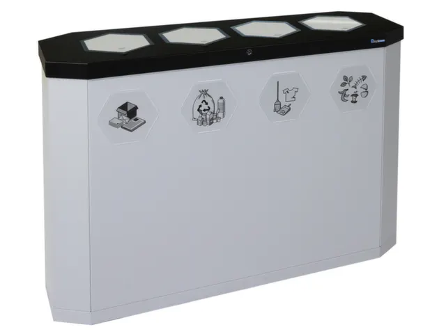 afvalverzamelstation,4x45l,HxBxD 830x1200x355mm,4opening(en)