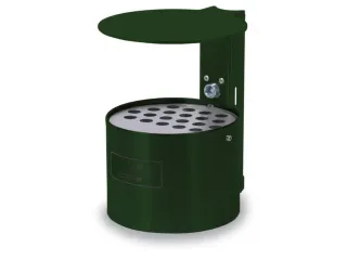 Asbak Rond Overkapping 4 liter 135x200mm Binnen/Buiten Groen - 1