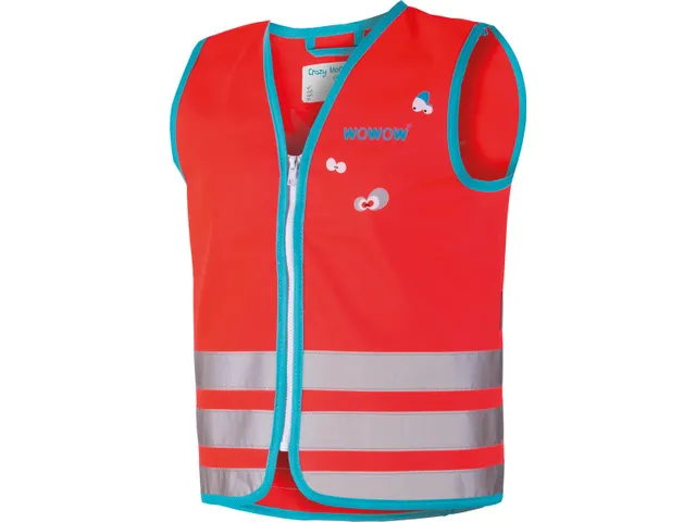 Crazy Monster Jacket Reflecterend Fluohesje Kind Rood Medium