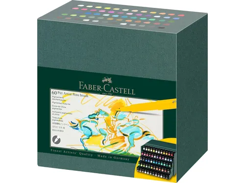 Tekenstift Faber-Castell Pitt Artist Pen Brush 60dlg studiobox