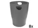 Corbeille-à-papier Ecobin Office - Gris foncé