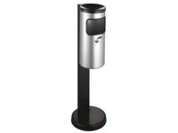 Veiligheidscombi-asbak 825x180mm Staander Staalplaat Nieuwzilver