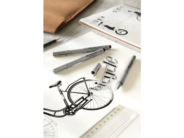 Tekenpen Faber Castell Ecco Pigment 0.2Mm Zwart