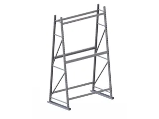 magazijnrek voor profielen,grondveld,tweezijdig,HxBxD 2500x1400x800mm - 1