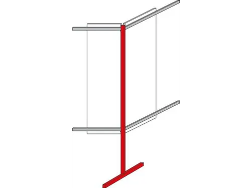 135°-hoeksteun v. geperf./sleufplaten,H 2050mm,antraciet,staal
