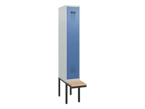 locker met bank,HxBxD 1950x300x815mm,1vak,vak B 300mm,cilinderslot