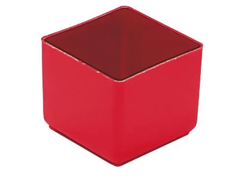 Inzetbak HxLxB 40x49x49mm Polystyreen Rood 50 stuks