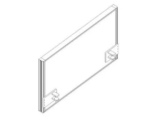 geluidabsorberende tafelscheidingswand,HxB 480x800mm,wand stof,crème