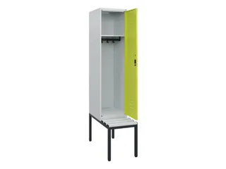 locker met bank,HxBxD 1950x400x815mm,1vak,vak B 400mm,cil.-slot - 2