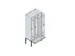 locker voor scheiding van kleding,HxBxD 2120x900x815mm,3vak