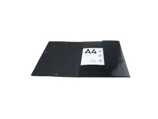 Elastomap A4 3 kleppen IDERAMA Maxi Capacity glanskarton zwart - 4