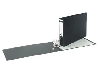 Ordner Leitz 1073 A3 77mm dwars karton gewolkt zwart - 4