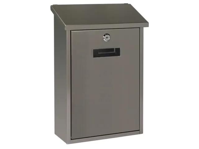 Brievenbus Berlin Inox met naamplaatje incl. 2 sleutels 36.5x27x10cm