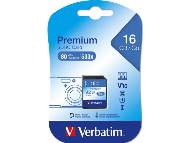 Premium U1 SDHC geheugenkaart 16GB