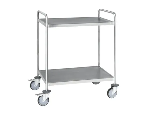 RVS etagewagen,draagverm. 200kg,2etage(s),laadvl. LxB 625x440mm