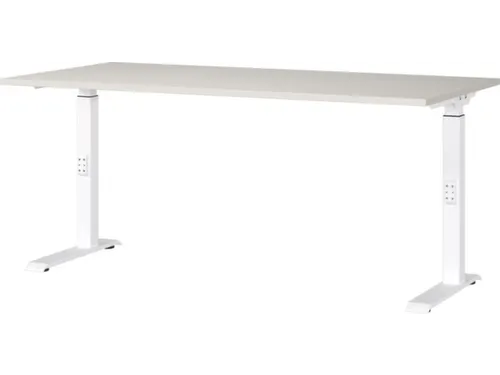 In hoogte verstelbaar bureau,HxBxD 680-910x1600x800mm,blad lichtgrijs