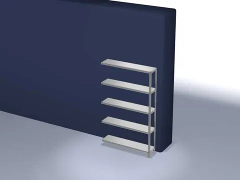 magazijnstelling,aanbouwveld,HxBxD 2000x1300x300mm,vaklast 125kg