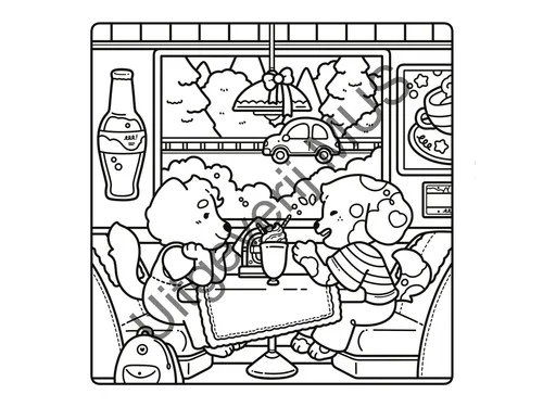 Kleurboek Cute en Cosy Tortelduifjes 64 pagina's