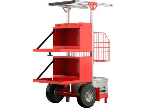 bhv-wagen,draagverm. 47,8kg,PU-banden,HxBxD 1147x570x636mm,aluminium