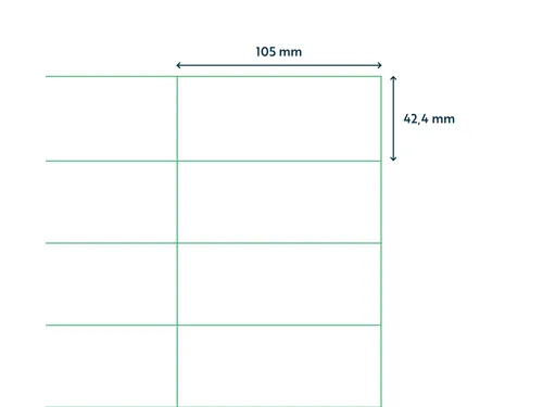 Etiketten Zelfklevend Wit 14 op A4 105x42.4mm 1000 Vel