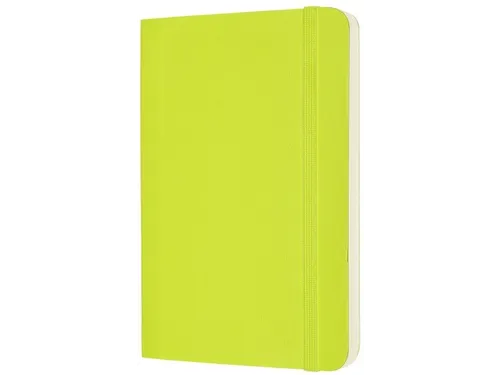 Notitieboek Moleskine pocket 90x140mm blanco soft cover lemon green