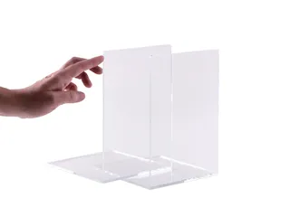 Boekensteun MAUL acryl 16x15x21cm set 2 glashelder - 3