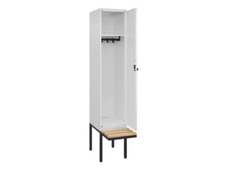 locker met bank,HxBxD 2120x400x815mm,1vak,vak B 400mm,draaigrendel - 2