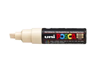 Verfstift Posca PC8K Brede punt 8mm schuin beige - 1