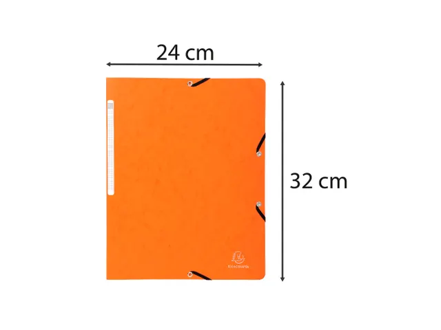 Chemise à élastique sans rabat carte lustrée 400gm2 - A4 - Orange