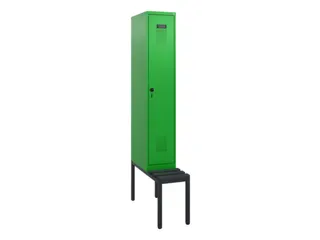 locker met bank,HxBxD 1950x300x815mm,1vak,vak B 300mm,draaigrendel - 2