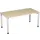 Bureau 4-Poot Hxbxd 680-800X1600X800Mm Ronde Buis Esdoorn