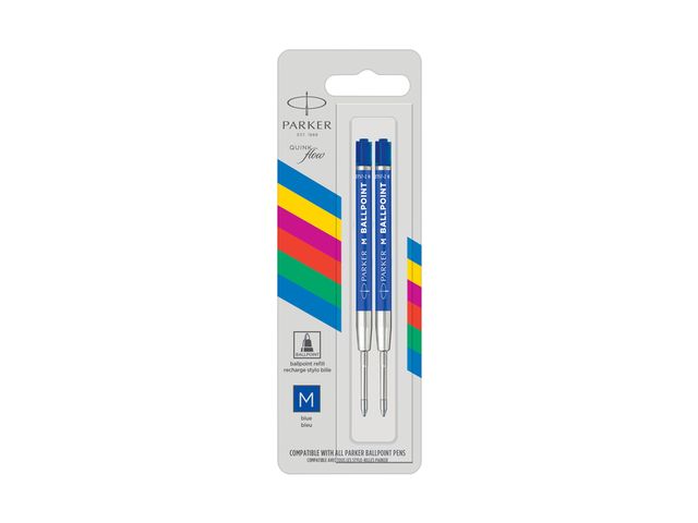 Recharge stylo bille PARKER QUINKflow - M - bleu