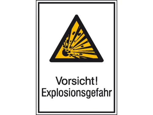 waarschuwings-combibord,v. binnen/buiten,Pas op! Explosiegevaar