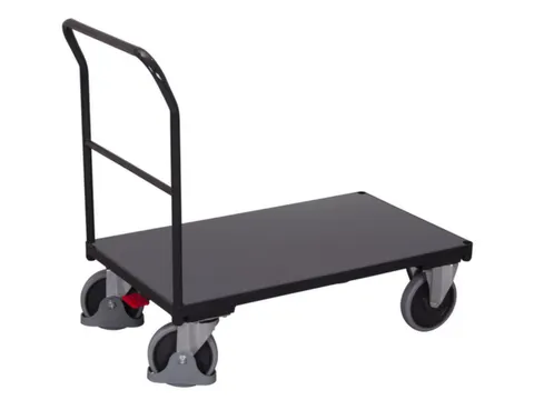 duwbeugelwagen,draagverm. 500kg,laadvl. LxB 1060x700mm,houtplaat