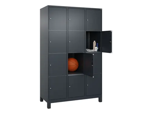lockerkast HxBxD 1950x1200x500mm 3x4vakken cil.-slot voeten