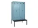 locker met bank,voor scheiding van kleding,HxBxD 2120x1200x815mm,4vak