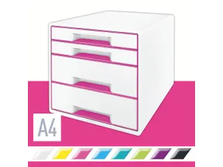 Ladenblok Leitz WOW Cube 4 laden wit/roze - 2
