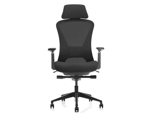 Ergonomische Bureaustoel 600 NEN-EN 1335 Zwart Mesh Met Hoofdsteun