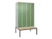 locker voor scheiding van kleding,HxBxD 2120x1200x815mm,4vak