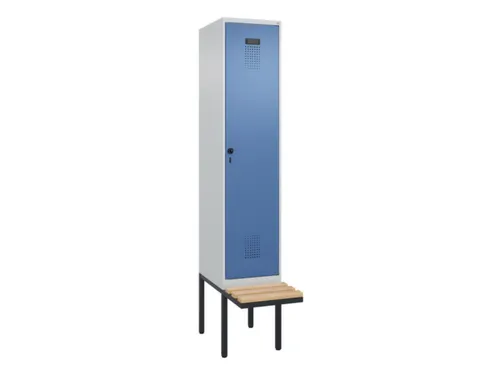 locker met bank,voor scheiding van kleding,HxBxD 2120x400x815mm,1vak