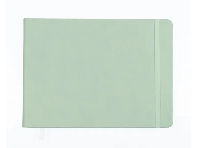 Schetsboek Kangaro A5 landscape mint PU HC 80 blad 140gr roomwit met e