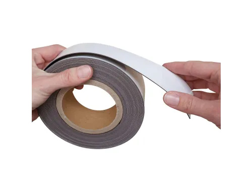 Magneetband beschrijf- en wisbaar MAUL 10mx50mmx1mm wit