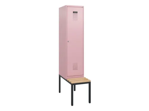 locker met bank,HxBxD 1950x400x815mm,1vak,vak B 400mm,cilinderslot